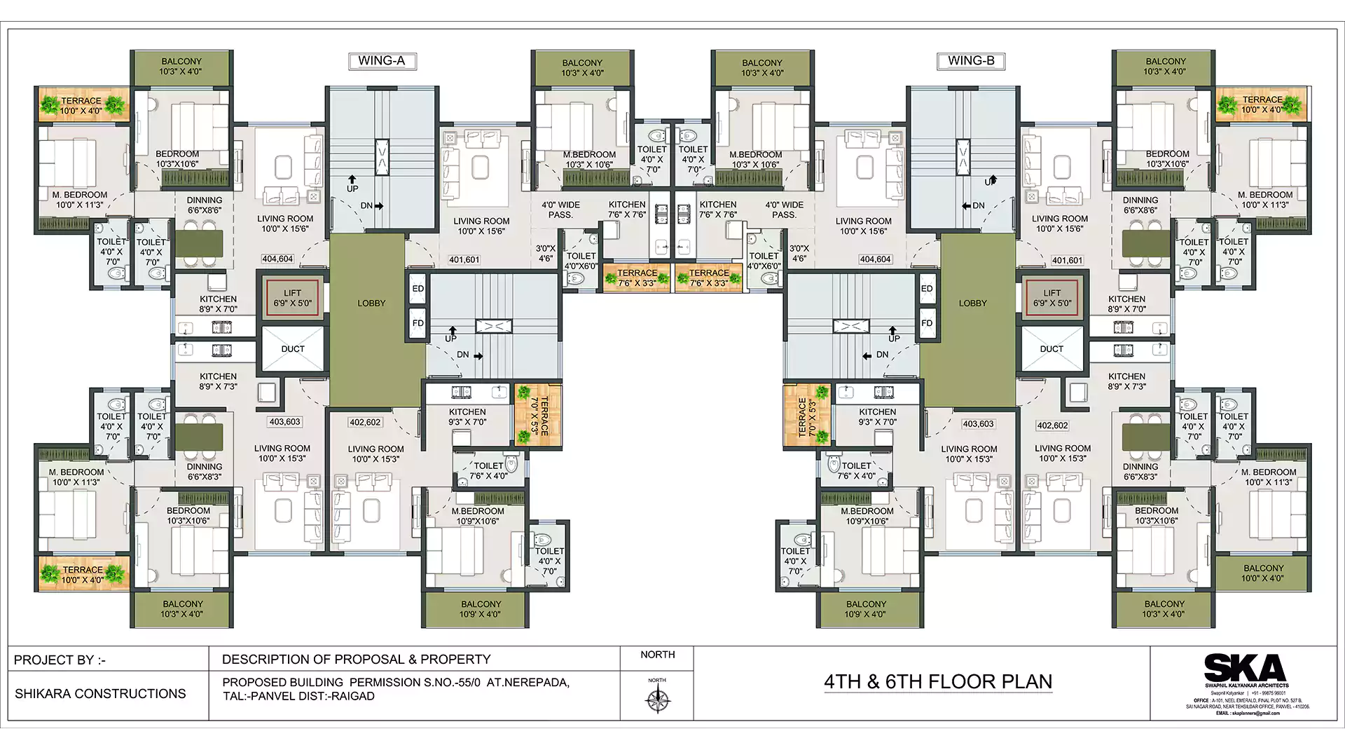 4th & 6th Floor Plan